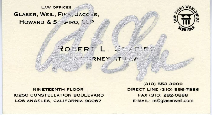 Robert Shapiro autograph