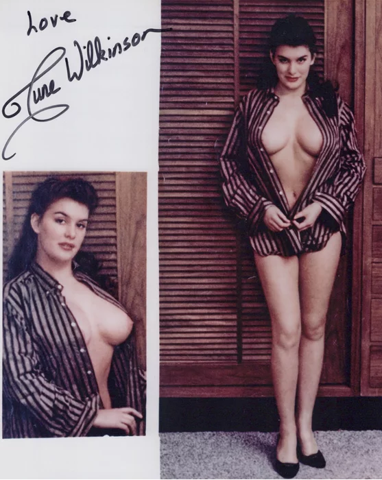 June Wilkinson autograph