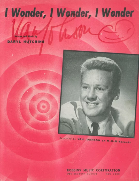 Van Johnson autograph