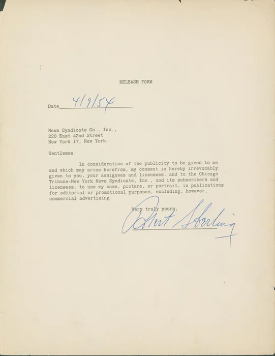 Robert Sterling autograph