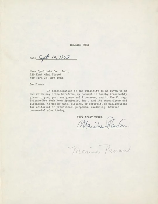 Marisa Pavan autograph