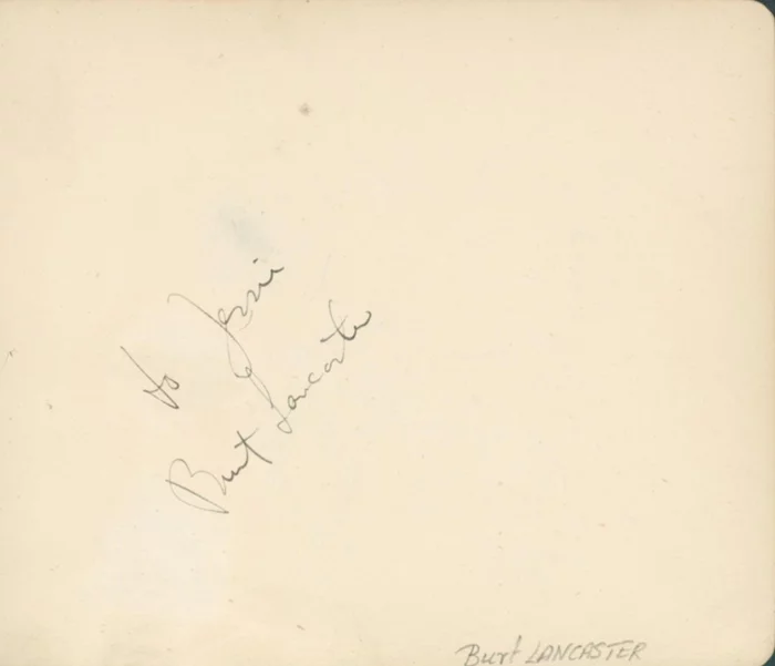 Burt Lancaster autograph