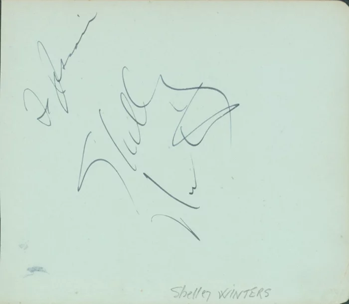 Shelley Winters autograph