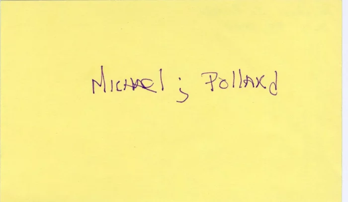Michael J. Pollard autograph