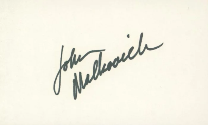 John Malkovich autograph