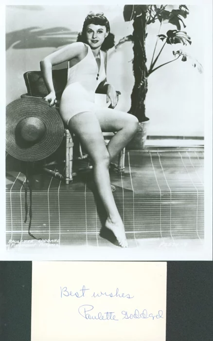 Paulette Goddard autograph