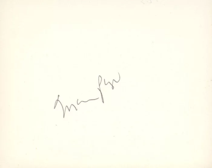 Mario Puzo autograph