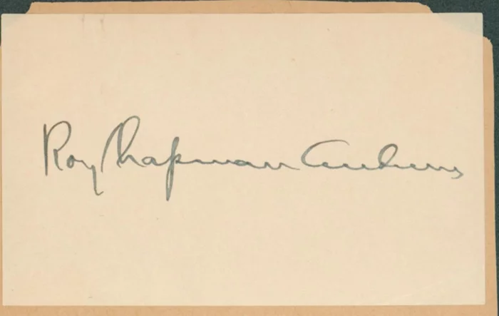 Roy Chapman Andrews autograph