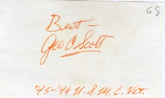George C. Scott autograph