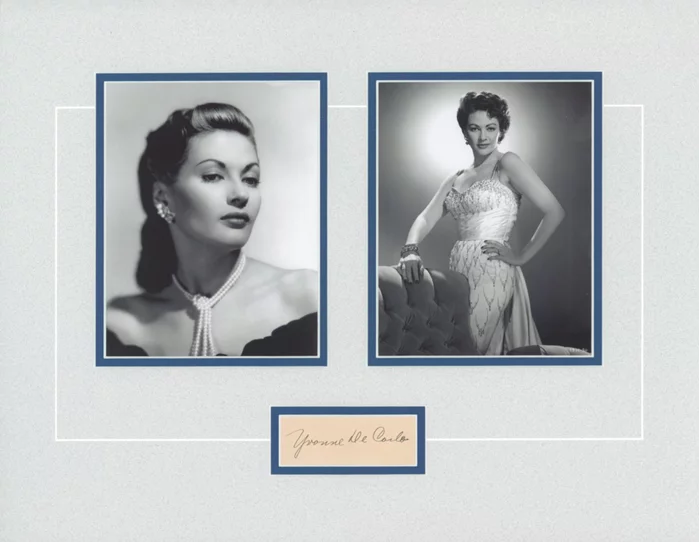 Yvonne DeCarlo autograph