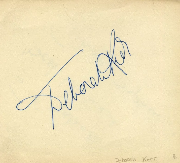 Deborah Kerr autograph