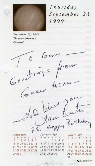 Tom Lester autograph