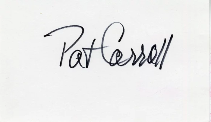 Pat Carroll autograph