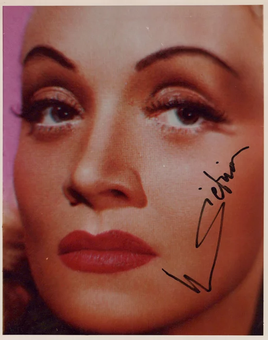 Marlene Dietrich autograph