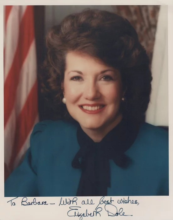 Elizabeth Dole autograph