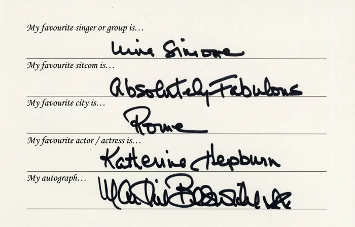 Martine Beswick autograph