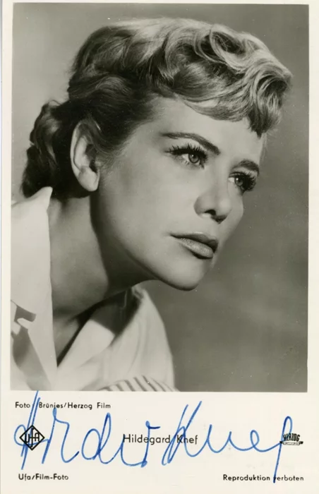 Hildegard Knef autograph
