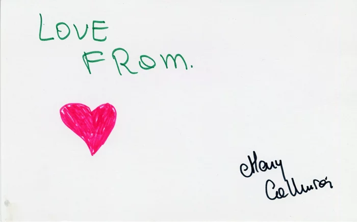 Mary Collinson autograph