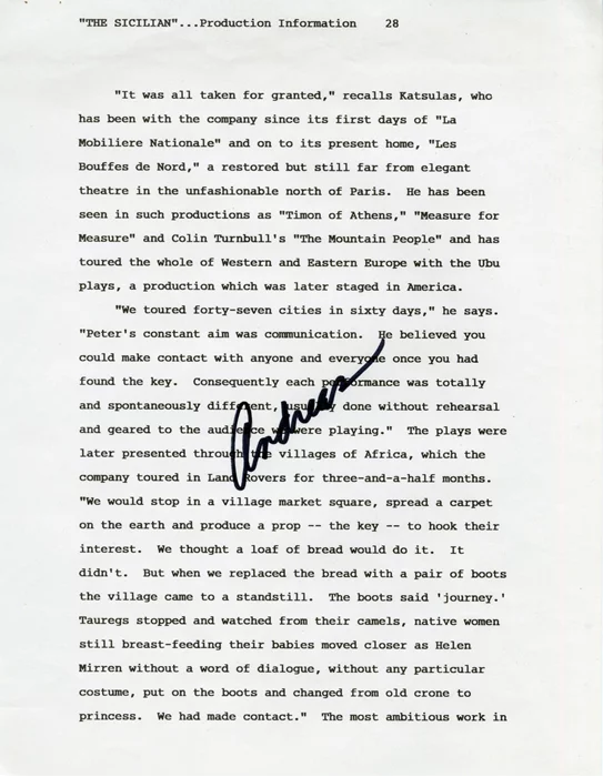 Andreas Katsulas autograph