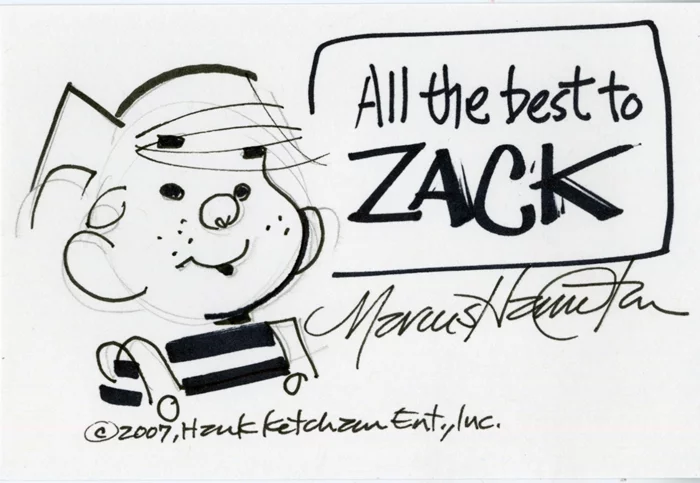 Marcus Hamilton autograph