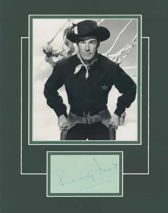 Randolph Scott autograph