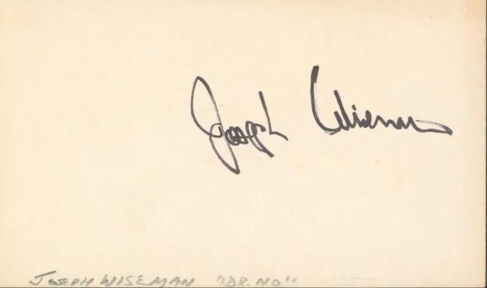 Joseph Wiseman autograph