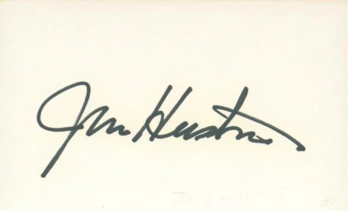 John Huston autograph