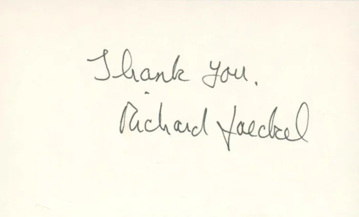 Richard Jaeckel autograph