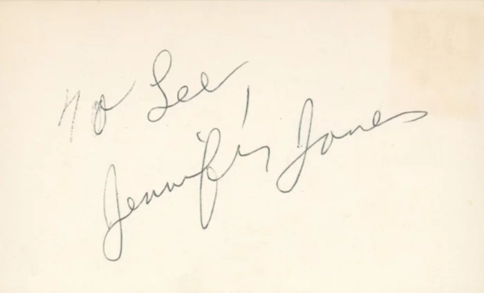 Jennifer Jones autograph