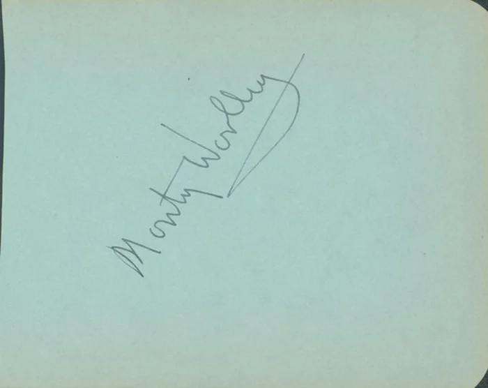 Monty Woolley autograph