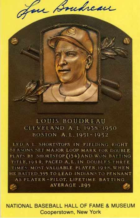 Lou Boudreau autograph
