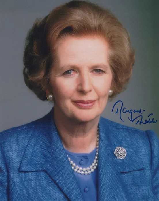 Margaret Thatcher autograph