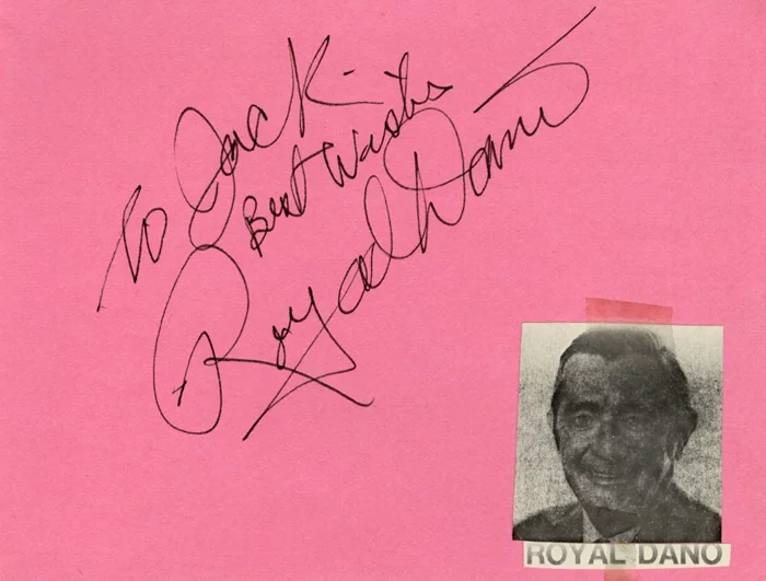Royal Dano autograph