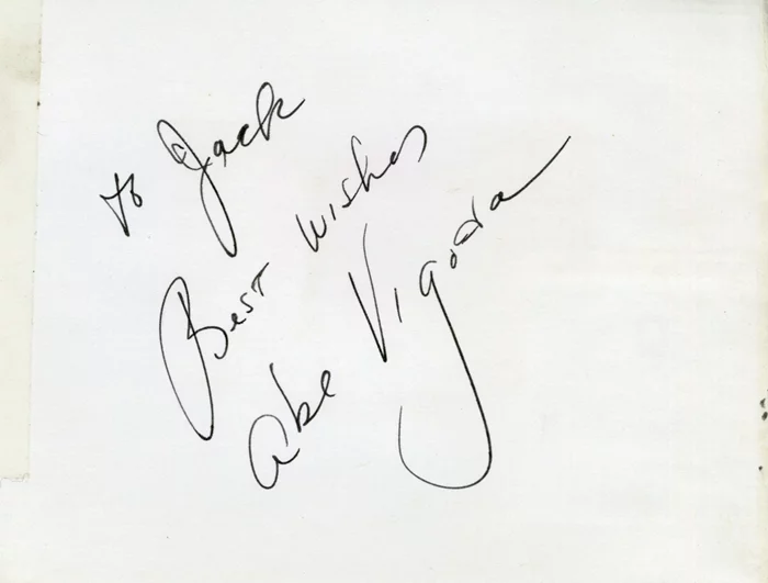 Abe Vigoda autograph