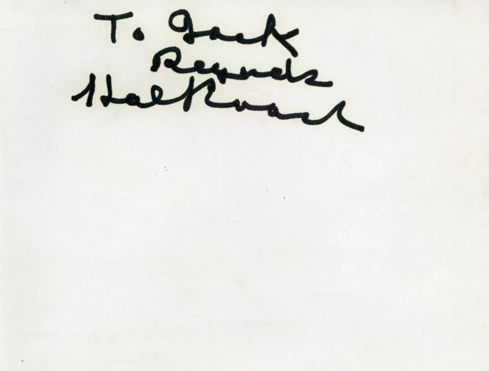 Hal Roach autograph