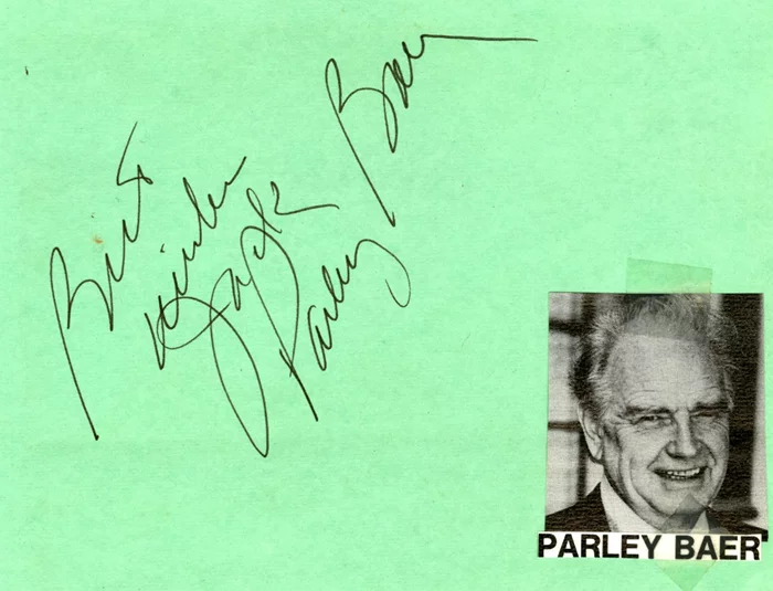 Parley Baer autograph