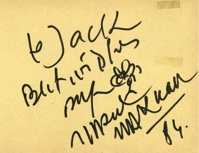 Marcel Marceau autograph