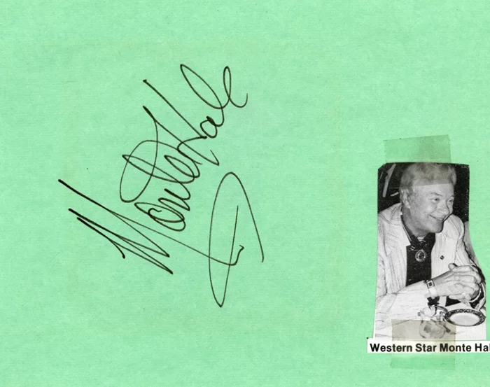 Monte Hale autograph