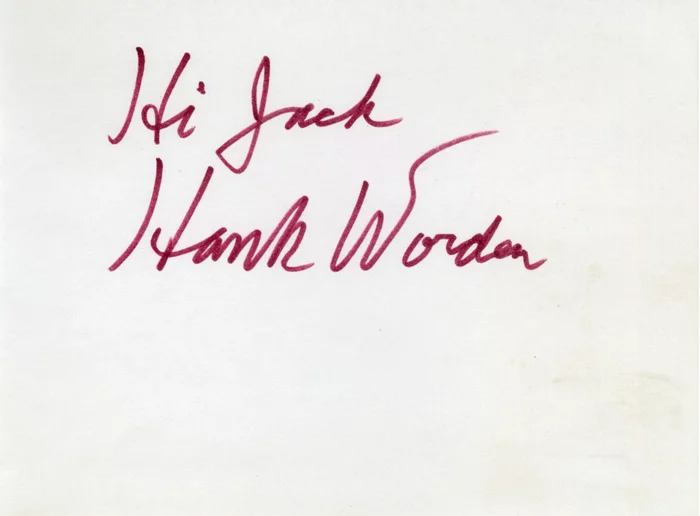 Hank Worden autograph