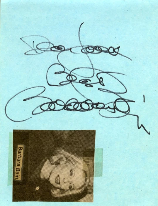Barbara Bain autograph