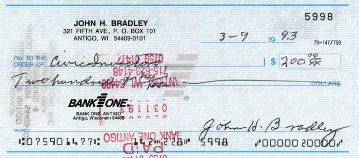 John Bradley autograph