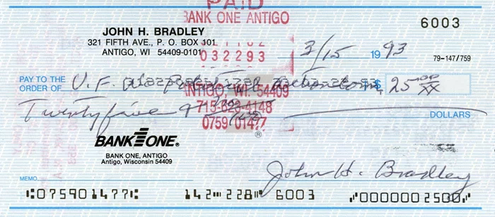 John Bradley autograph