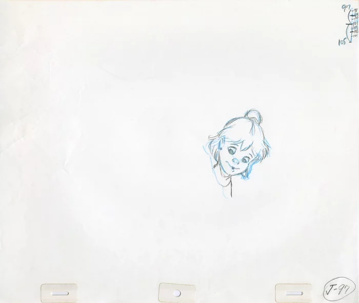 Oliver & Company Animation Rough autograph