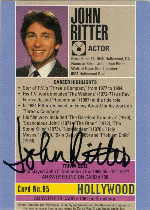 John Ritter autograph