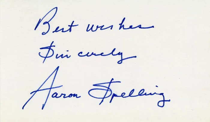 Aaron Spelling autograph