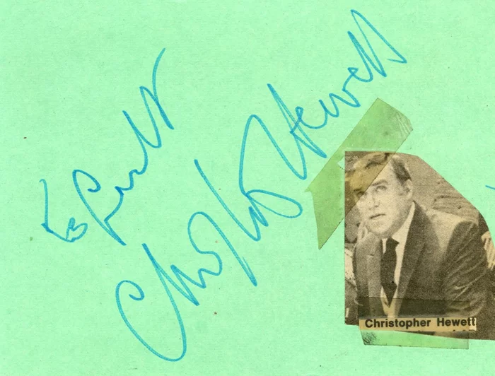 Christopher Hewitt autograph