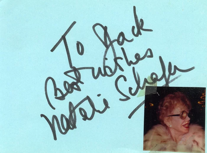 Natalie Schafer autograph