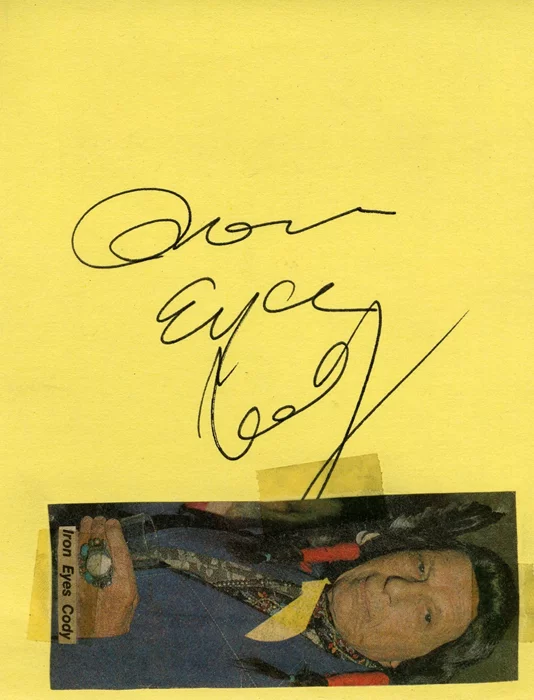 Iron Eyes Cody autograph