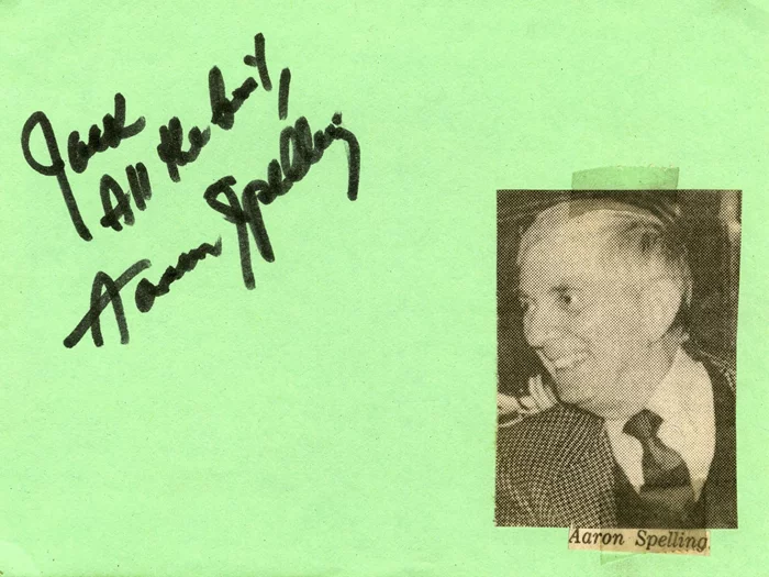 Aaron Spelling autograph