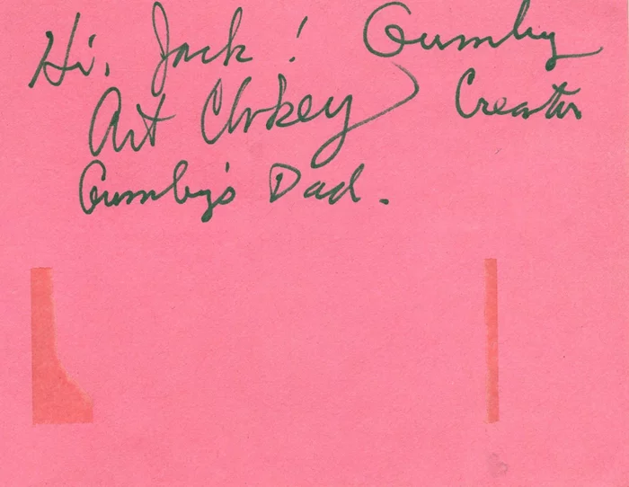 Art Clokey autograph
